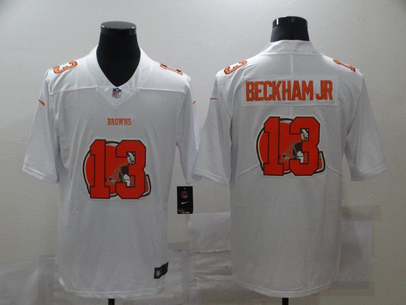 Men Cleveland Browns 13 Beckham jr White shadow 2020 NFL Nike Jerseys